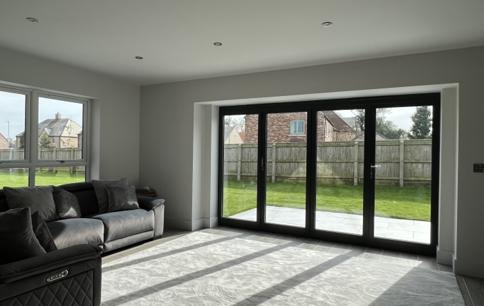 Aluminium Bi-fold doors Internal view