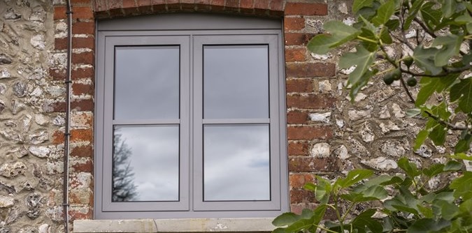 Aluminium flush sash casement window